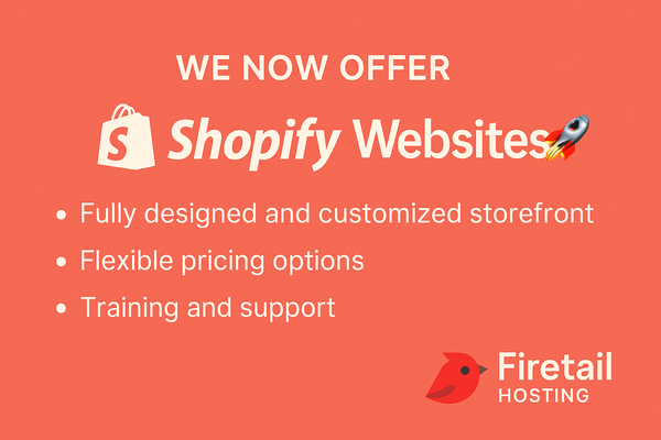 We Now Offer Shopify Websites 🚀